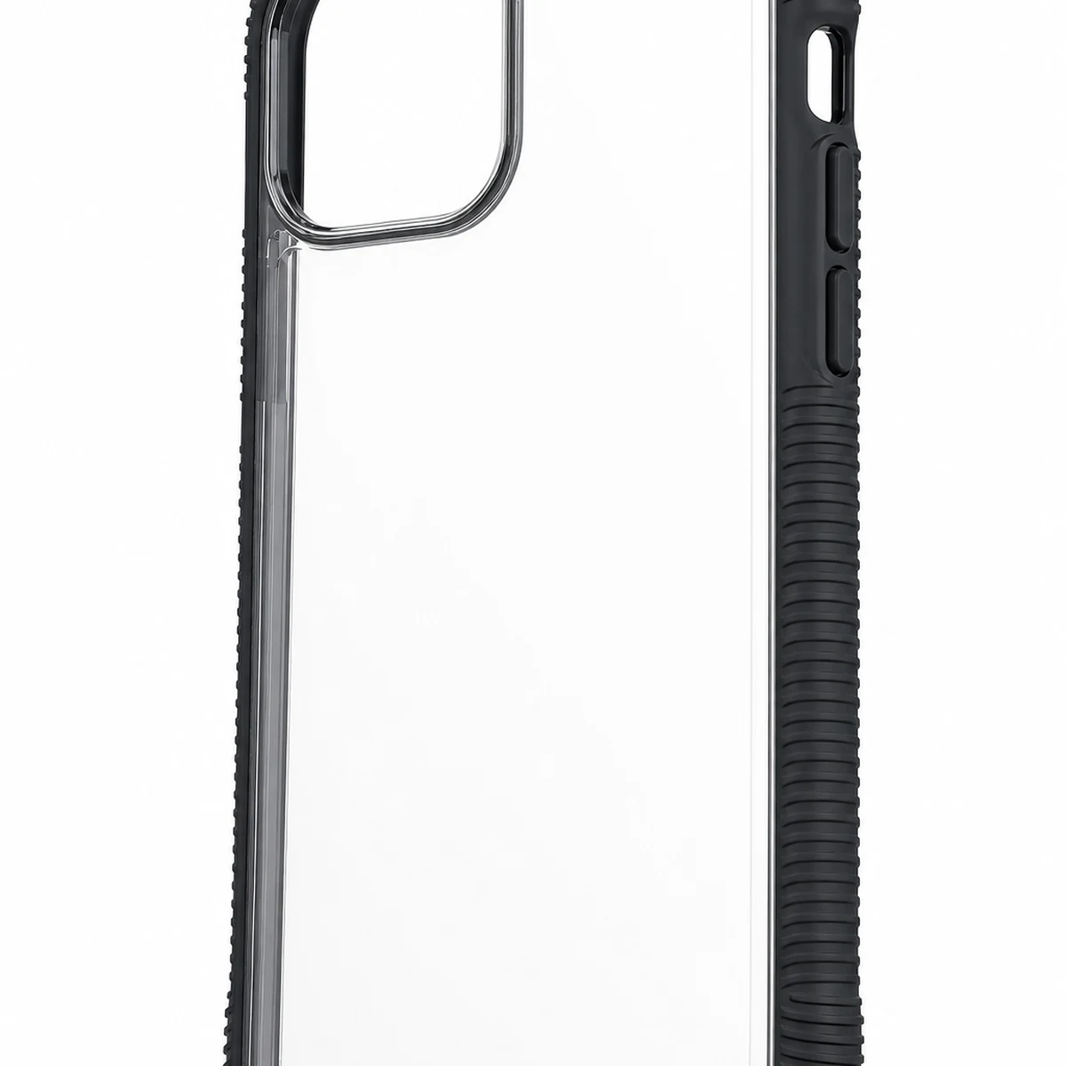 Pela clear iPhone case with Noir ridge